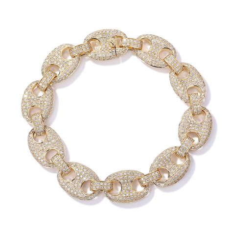 iced out gucci link bracelet|iced out jewelry online.